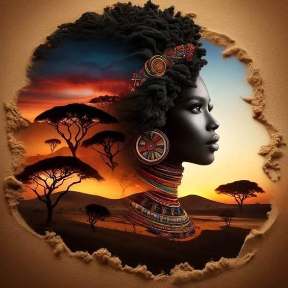 Already in progress 2 African lady